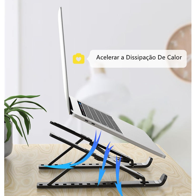 Suporte Apoio De Notebook Laptop Compacto Articulado Preto Suporte Base