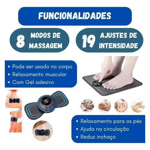 Massageador Pé Perna Elétrico Tapete Pulso Pronta Entrega