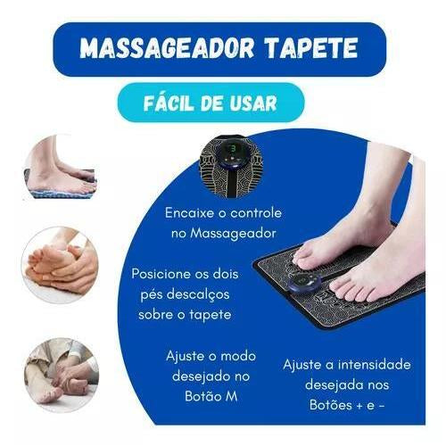 Massageador Pé Perna Elétrico Tapete Pulso Pronta Entrega