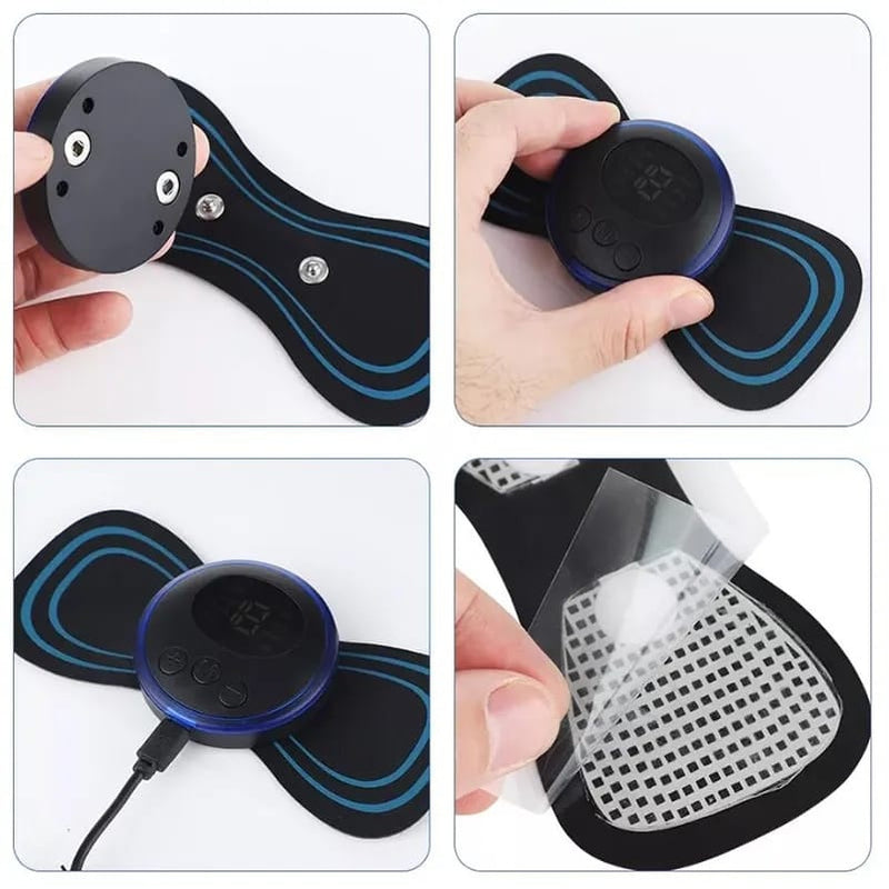 Mini Massageador de Cervical Elétrico Portátil Alivia Dores Corpo Pescoço 4 peças.