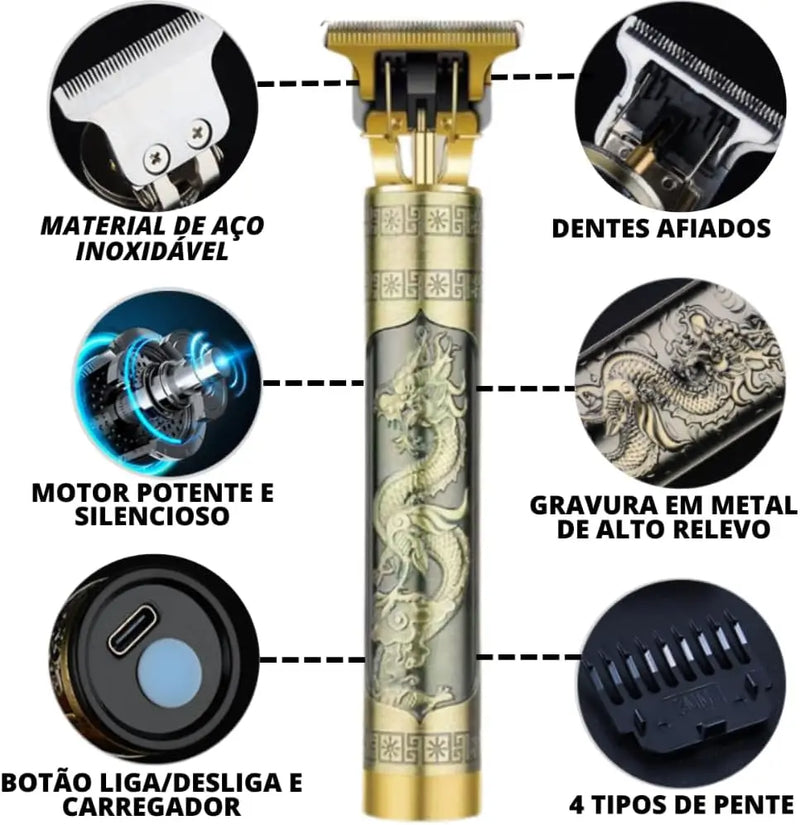 Máquina de Cortar Cabelo de Metal Decorado TOP