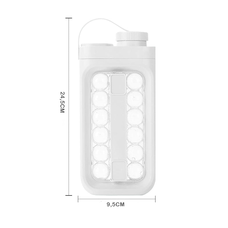 Garrafa de Gelo Portátil Molde de Cubos Redondos de Silicone Gelo, forma de gelo