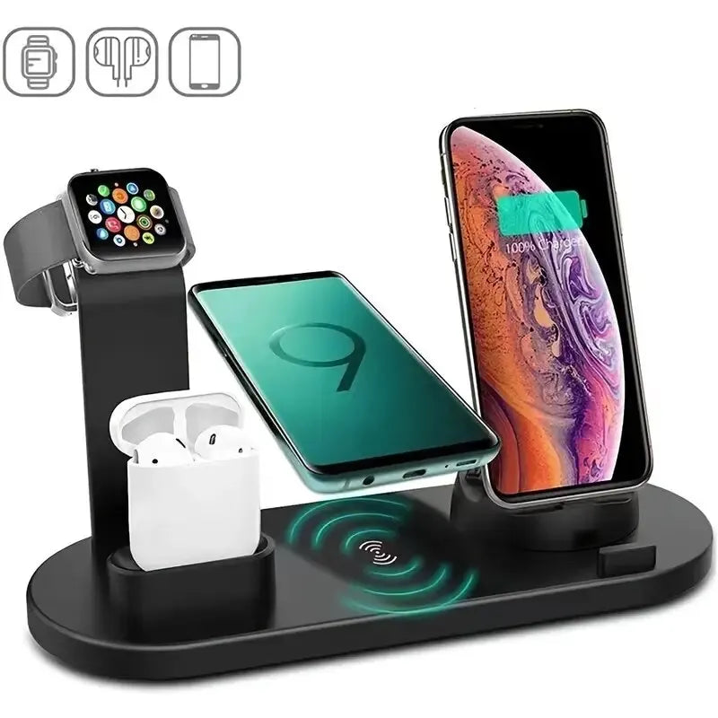 Carregador S/ Fio 5 X 1 Stand Pad Para iPhone 14 13 12 11 8 potátil