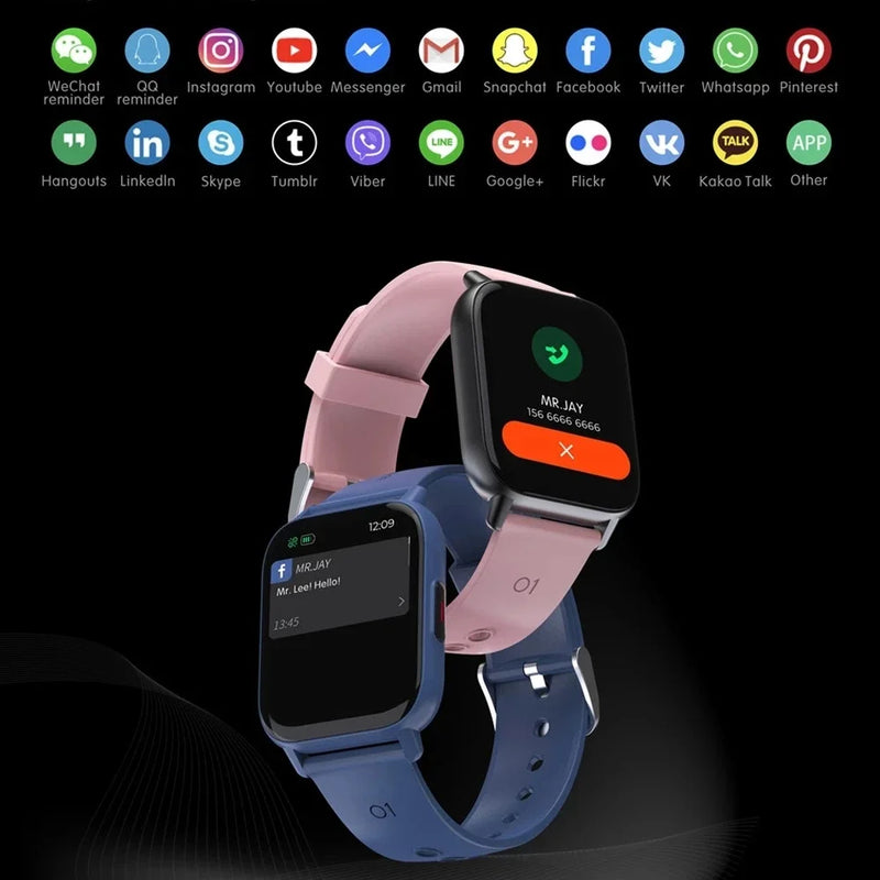 Xiaomi-Smartwatch Full Touch top para homens e mulheres, monitor de oxigênio preciso, temperatura corporal, novo relógio, 1.69", PK, P8, 2023