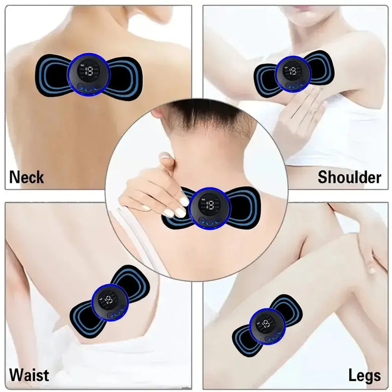 massageador top Inteligente pescoço  conjunto, patch cervical, casa uso massagem ferramentas, aliviar a fadiga, 8 modos, 19 níveis de intensidade, 4 pcs