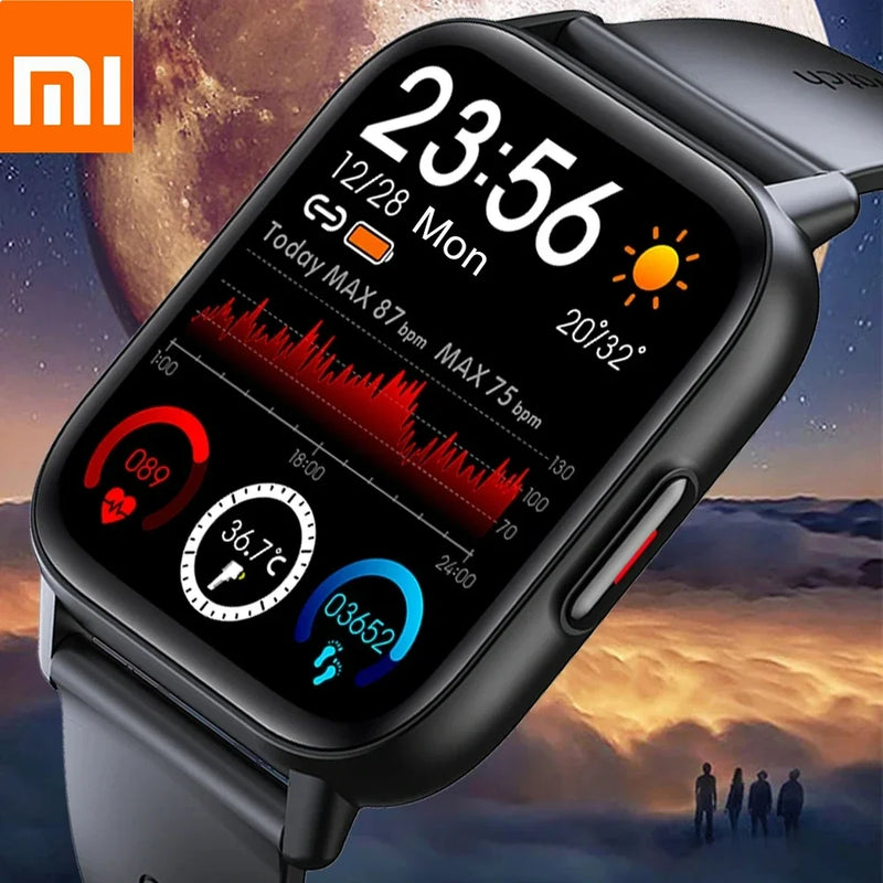 Xiaomi-Smartwatch Full Touch top para homens e mulheres, monitor de oxigênio preciso, temperatura corporal, novo relógio, 1.69", PK, P8, 2023