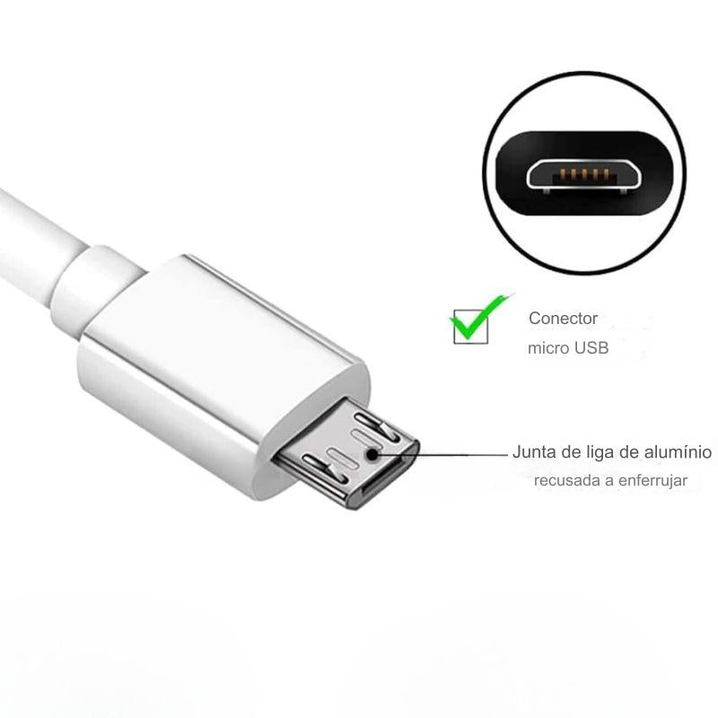 Cabo Carregador USB V8 Android – 2 Metros