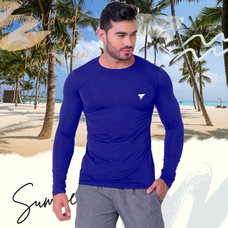 Camiseta Térmica Símbolo Refletivo com proteção UV50+ Segunda pele Dry Fit Academia Masculina Praia Promoção Premium