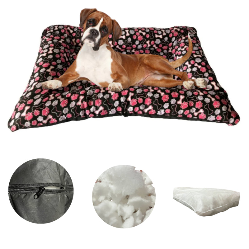 Cama Pet Grande Para Cães e Gatos Colchonete Pet 70x60 Com Zíper Colchonete Fundo Emborrachado