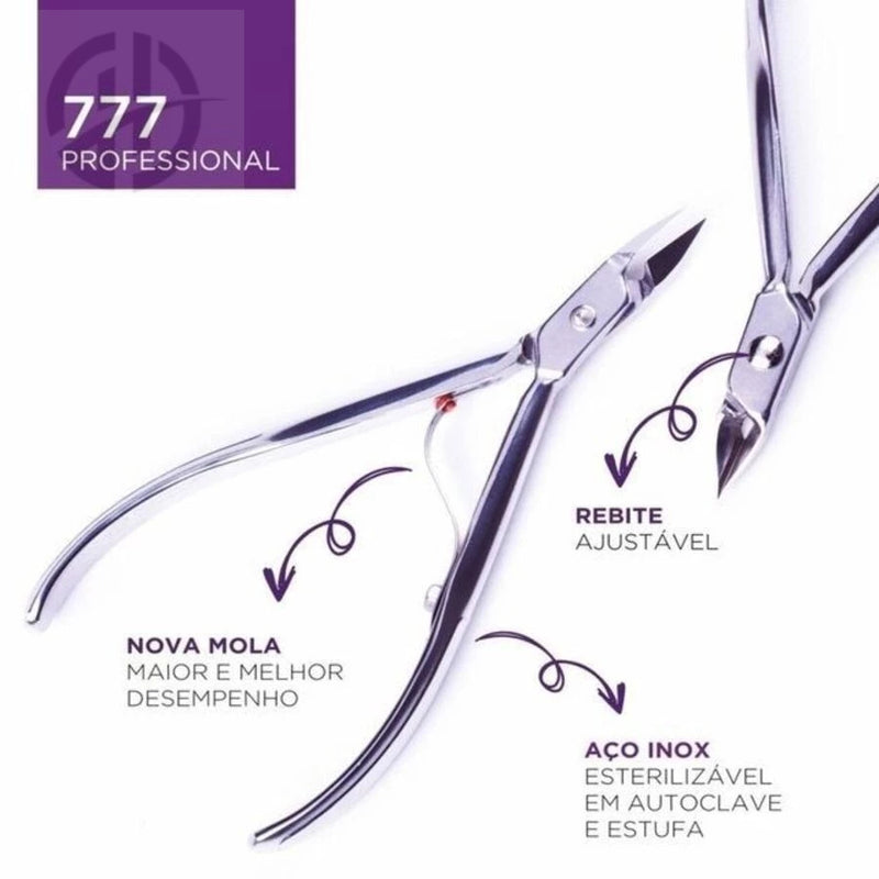 Alicate Cutícula 777 E 1 Alicate 722 Mundial Profissional Cutícula para Manicure