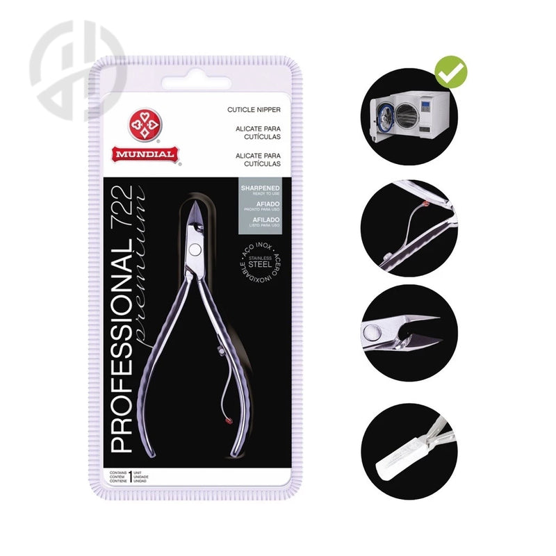 Alicate Cutícula 777 E 1 Alicate 722 Mundial Profissional Cutícula para Manicure