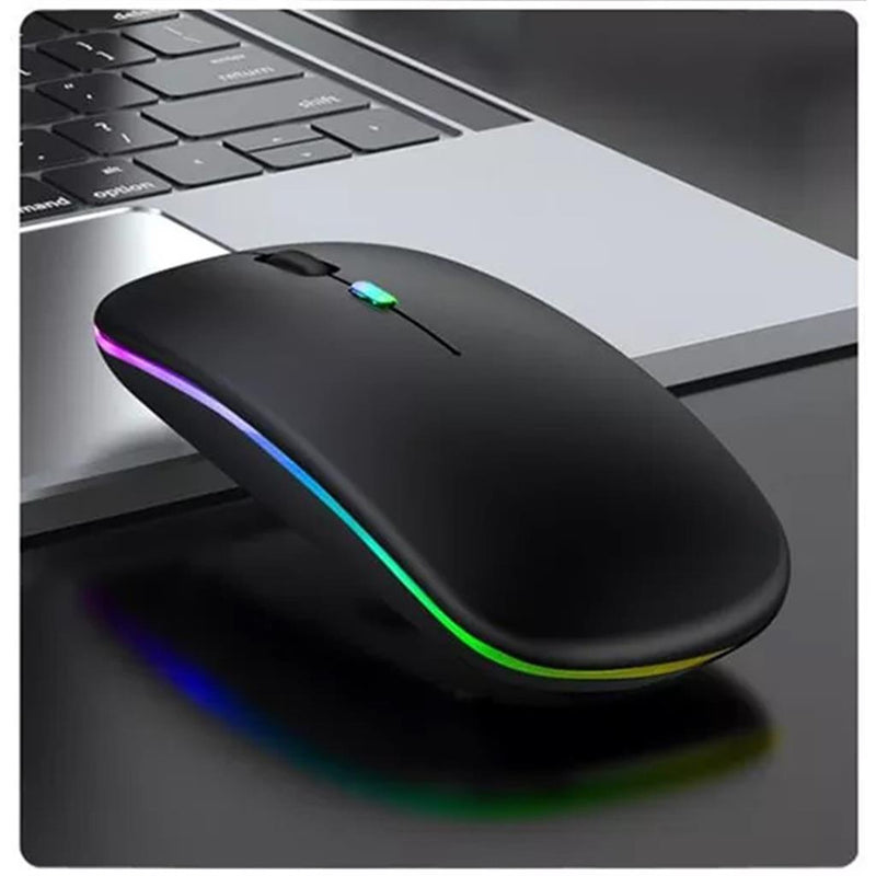 Mouse Sem Fio Recarregável Wireless Led Rgb Ergonômico Novo