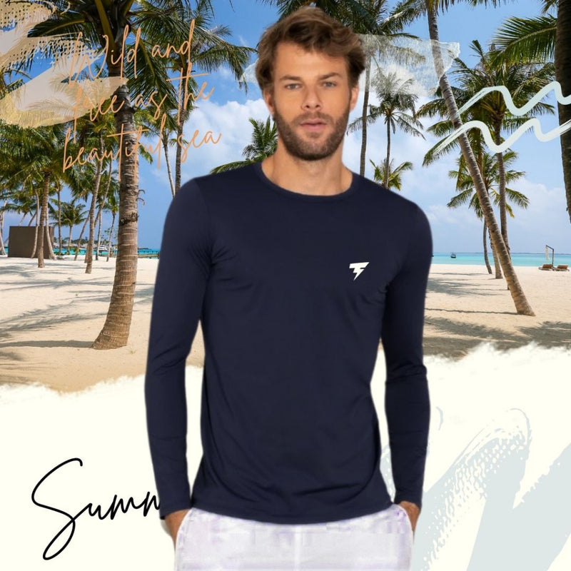 Camiseta Térmica Símbolo Refletivo com proteção UV50+ Segunda pele Dry Fit Academia Masculina Praia Promoção Premium