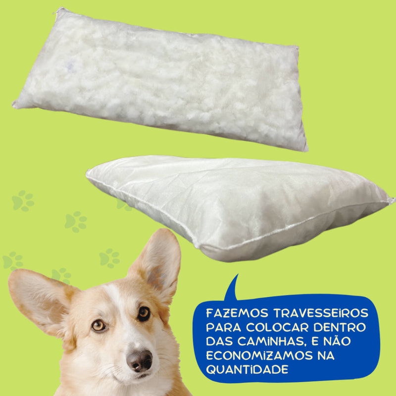 Cama Pet Grande Para Cães e Gatos Colchonete Pet 70x60 Com Zíper Colchonete Fundo Emborrachado