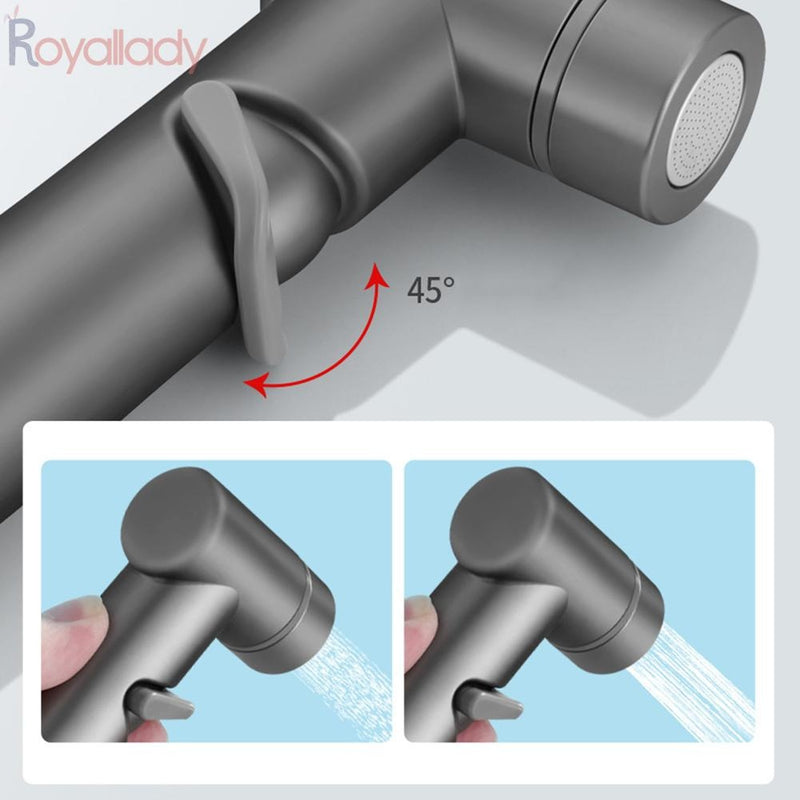 KIT BANHEIRO Ducha Higiênica Duas Saídas De 1/2 Mm Com Registro Conjunto De Pulverizador