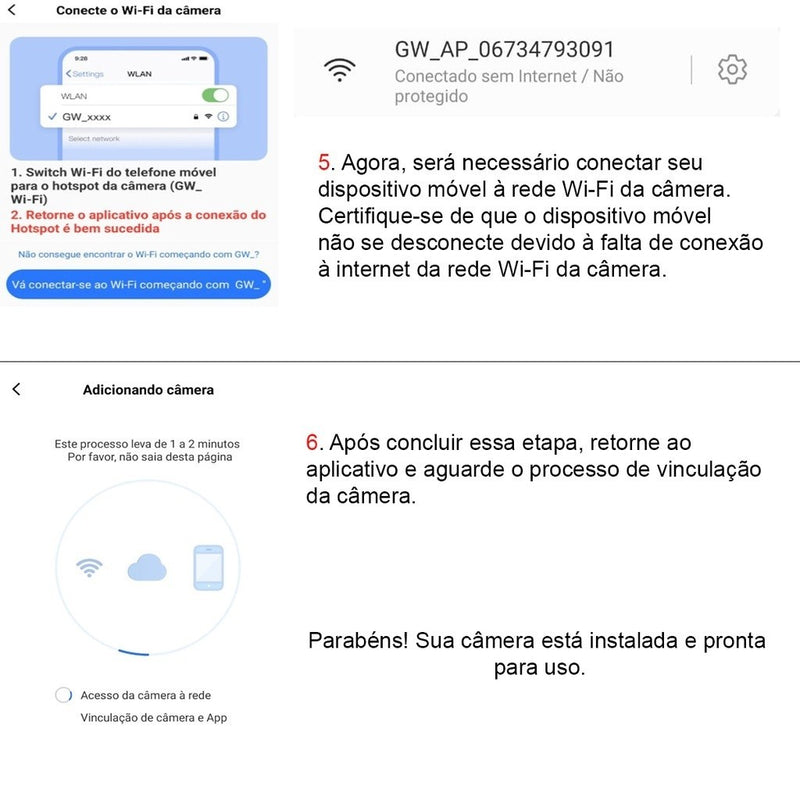 Mini IP Câmera Wifi sem fio visão noturna microfone alto falante acesso remoto aplicativo Fang