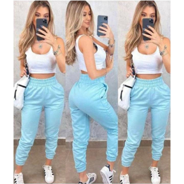 Calça moletom feminina Jogger Grossa 2024